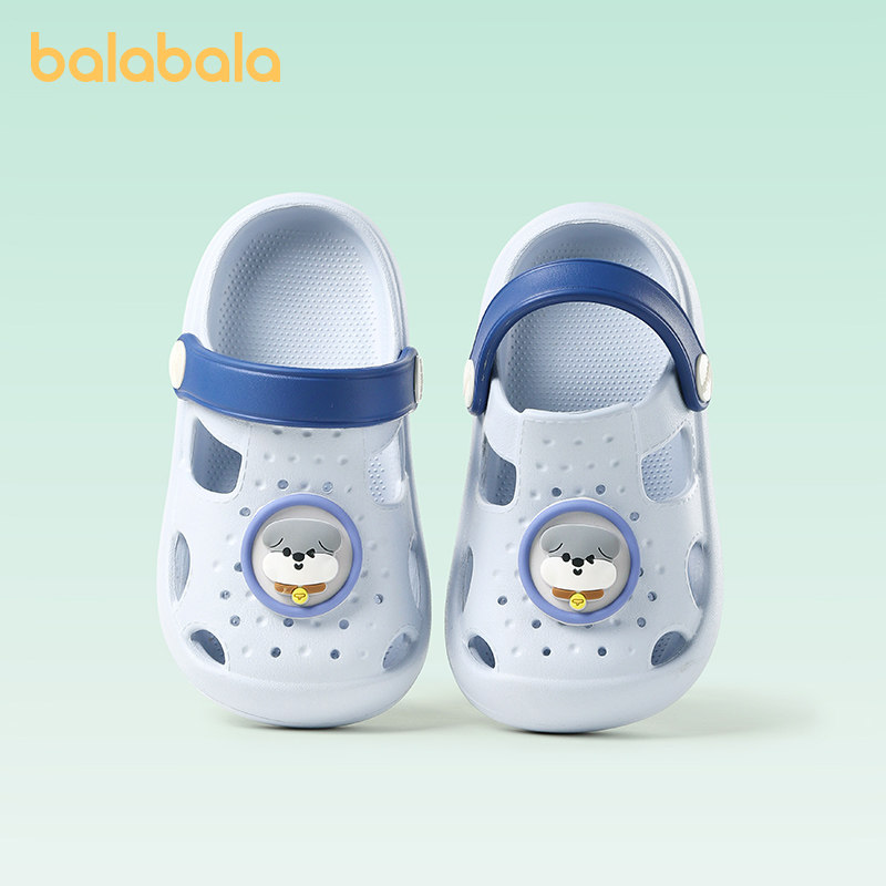 巴拉巴拉儿童拖鞋男童夏季宝宝洞洞鞋包头幼儿小孩洗澡女童凉拖鞋