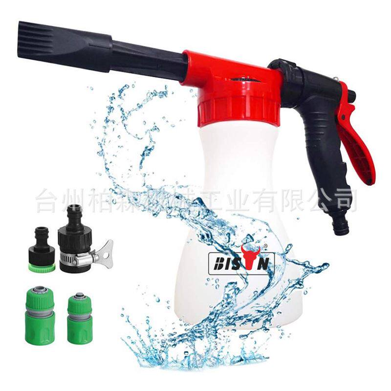 现货速发柏森洗车泡沫喷壶家用洗车工具 洗车水枪低压泡沫壶 双管