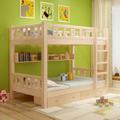 现货速发Sid wood buk bed, dormiry adult, pie buk bed, idoor