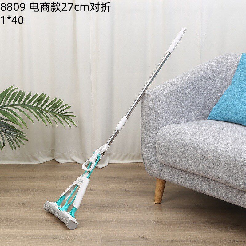 现货速发临沂百货家用拖地拖把胶棉拖把洗地拖把超市滚轮拖把胶棉