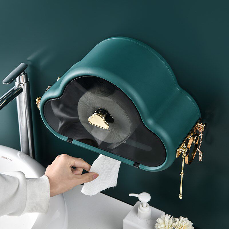 现货速发云朵洗脸巾置物架卫生间收纳盒壁挂式免打孔洁面巾浴室挂