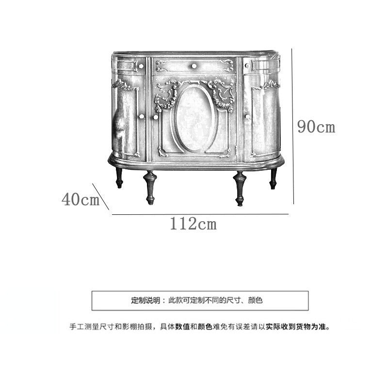 现货速发法式入户鞋柜家用门口轻奢风进门玄关柜客厅隔断实木半圆