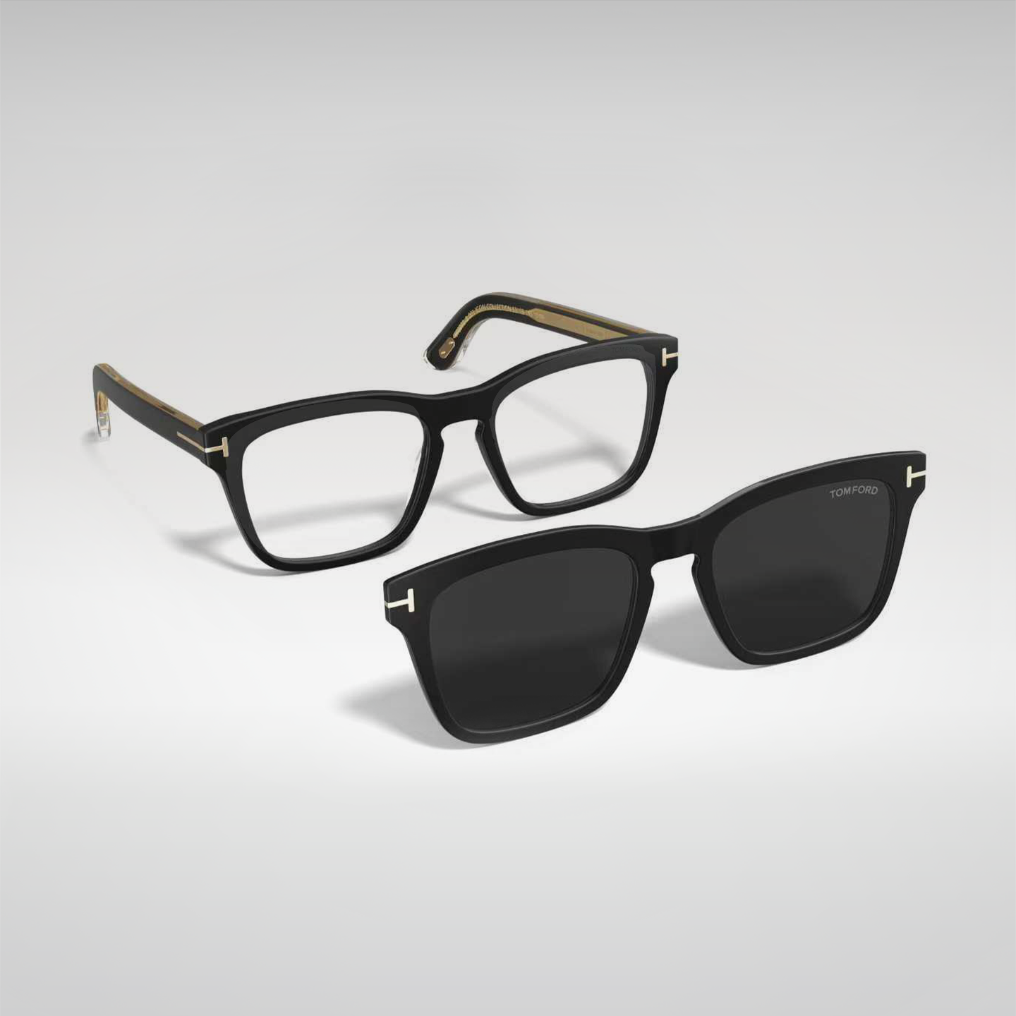 【2025新款】TOM FORD近视套镜 ICON 墨镜方形眼镜框架 FT6070-B