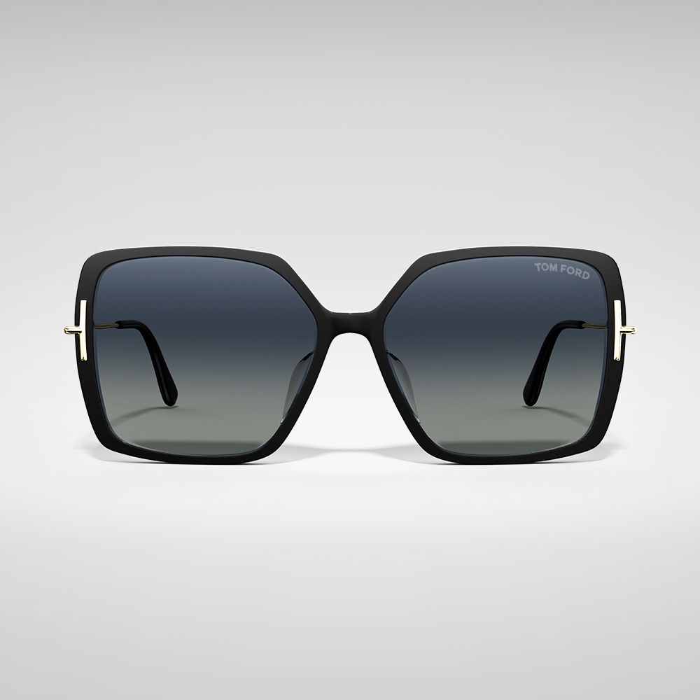 TOM FORD太阳镜 TF女士新款眼镜方形优雅大框墨镜显脸小 FT1039-F