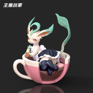 【补款吃现】主意玩家魅魔伊布系列女仆叶伊布手办GK模型1/20比例