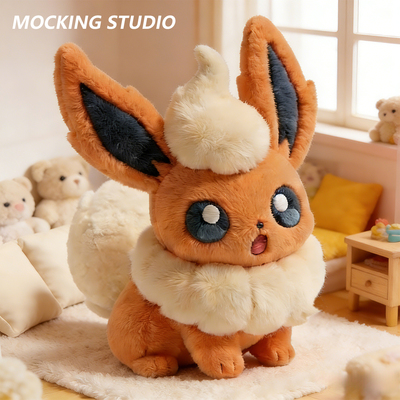 拼团】主意玩家原创火伊布毛绒玩偶松软可爱抱抱礼物玩具娃娃公仔