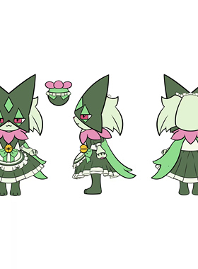 主意玩家原创毛绒公仔系列之女仆魔幻假面喵玩偶原画仙型