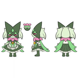 主意玩家原创毛绒公仔系列之女仆魔幻假面喵玩偶原画仙型