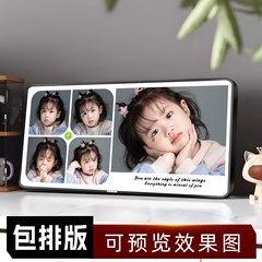 相框摆台定制相册制作打印高级感做水晶婚纱照全家福洗照片三宫格
