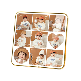 相框摆台九宫格照片定制挂墙儿童水晶婚纱宝宝写真创意相册洗照片