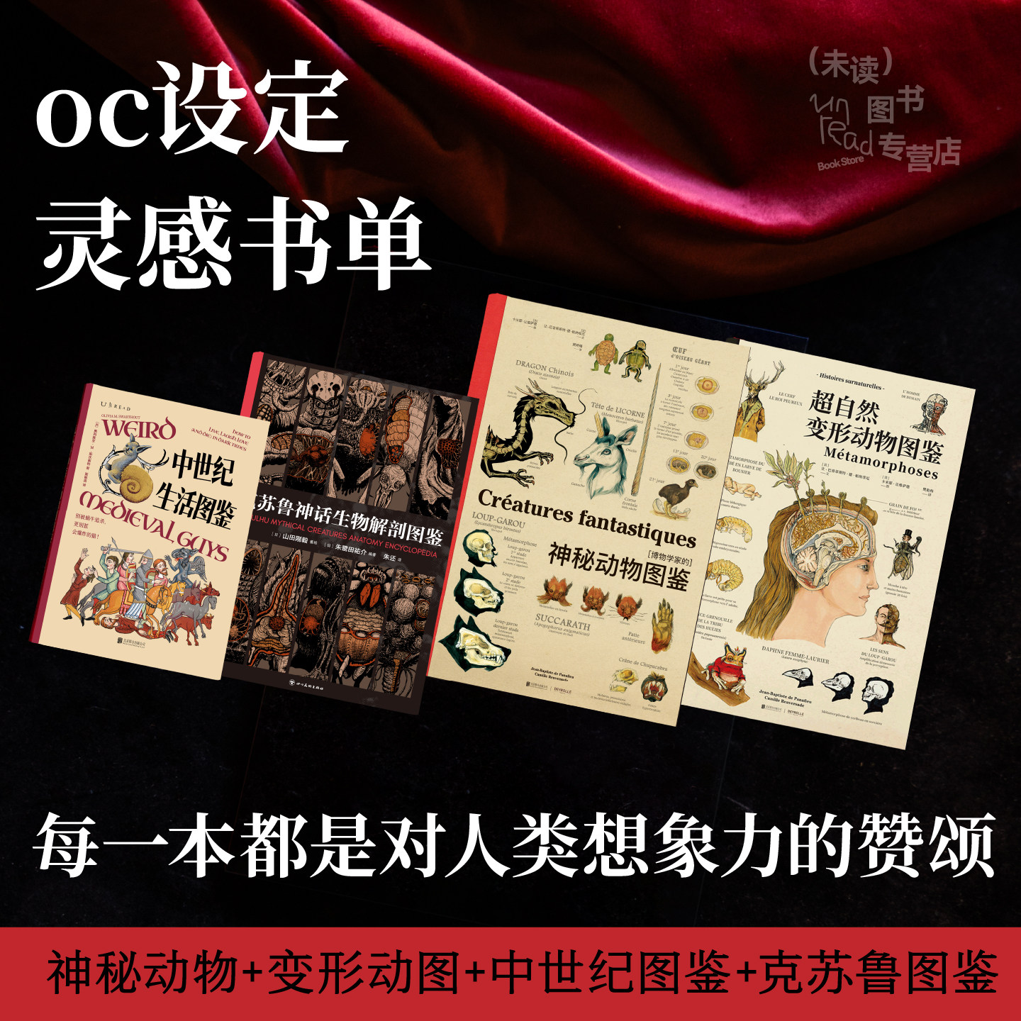 oc设定灵感书单：中世纪生活图鉴 克苏鲁神话生物 神秘动物 变形动物 人物角色人设塑造 世界观搭建 小说漫画创作灵感素材库  未读