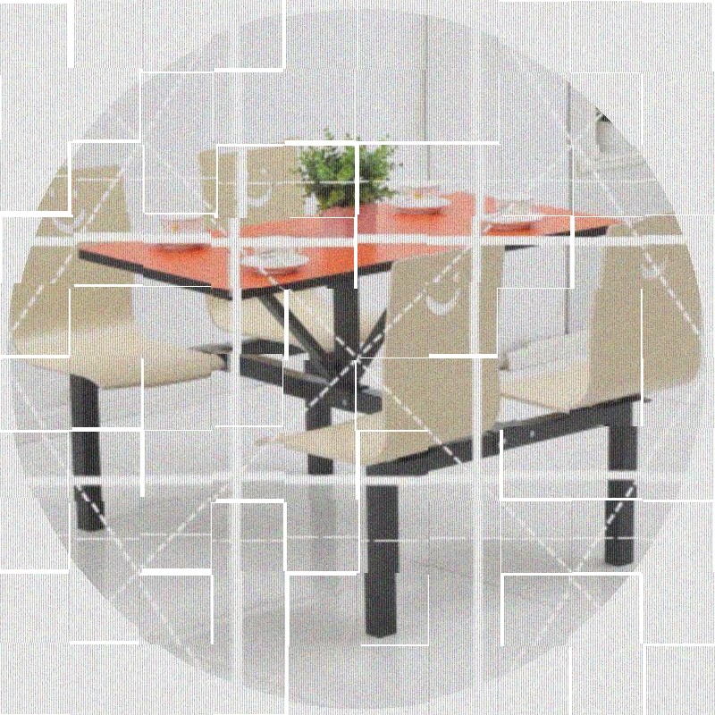 极速食堂饭厅连身餐桌05椅圆凳四人六人八人P位折叠工厂员工组合