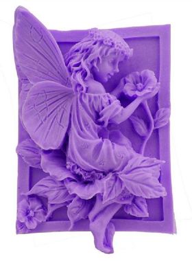 极速3D Angel Flower Fairy Silicone Mold DIY Soap ClWay Candl