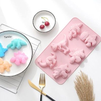 极速3D Dinosaur Smilicone Fondant Mould Cake Chocolate Candy