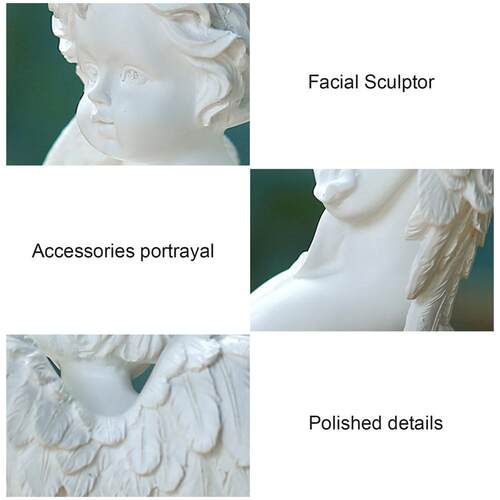 极速Resin Statue 4.3 Inch Kneeling Praying White BaVby Cheru