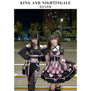 极速loldita连衣裙子甜酷辣妹y2k千禧风亚比文化闺蜜套装洛丽塔打