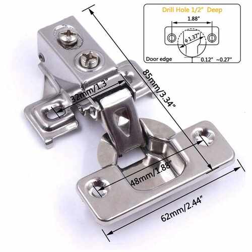 极速20 PCS Soft Clospe Satin Nickel Cabinet Door Hinges for