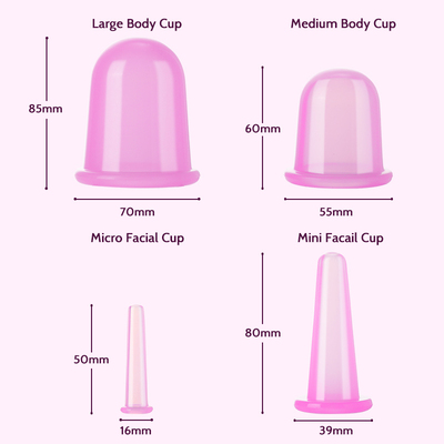 极速5Pcs dA Set Silicone Body Cupping Cups For Face Neck Bac