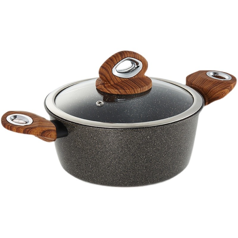 极速麦饭石汤锅煮锅炖锅不粘锅双耳锅火锅家用电磁炉通用20/.2X2/