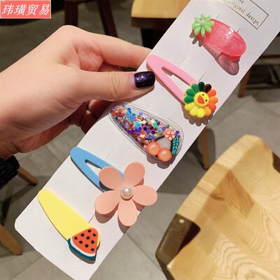 新品Cute fruit animal clip sweet hair accessory cliWp hair c