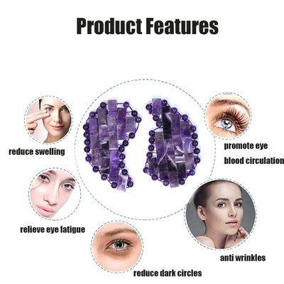 极速1PCS Jade Eye Mnassager Pressotherapy Sleeping Mask Natu