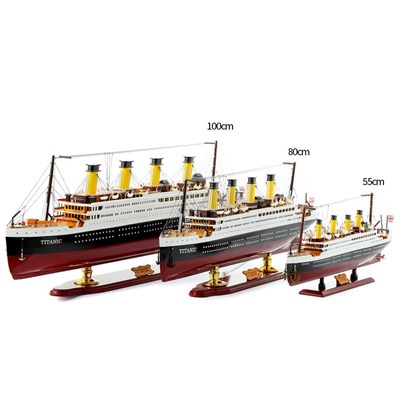 极速新版泰坦尼克号模型船u手工木制轮船邮轮游轮工艺品摆件生日