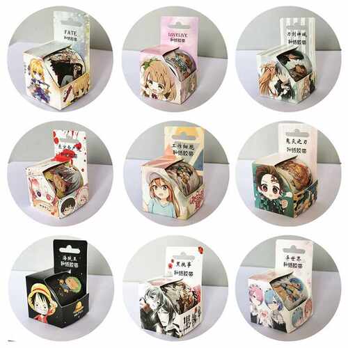 极速New 4cm*5m kAnime Demon Slayer Kimetsu No Yaiba Washi Ta