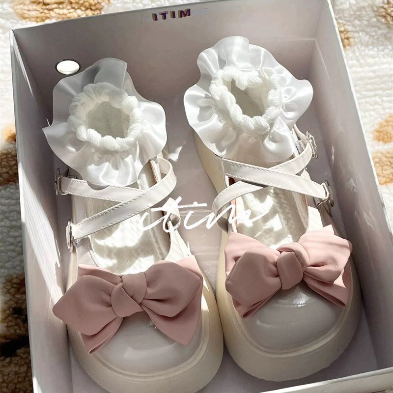 新品女童皮鞋洛丽塔公主鞋2026春夏季新款小M女孩配裙子jk单鞋蝴