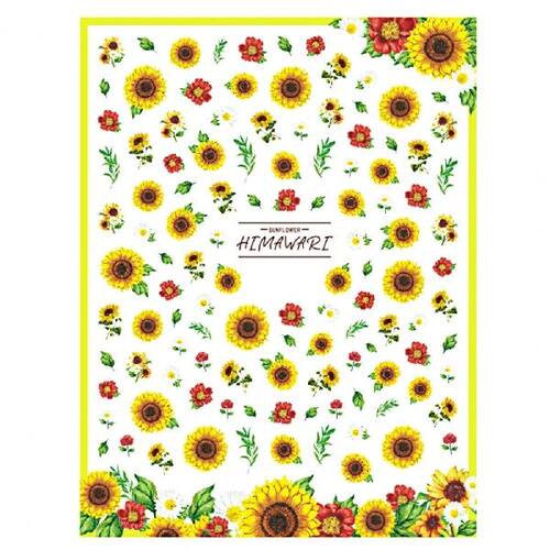 极速Nail Sticker Sunflower Shazpe 3D Effect Ultra Thin Bloss