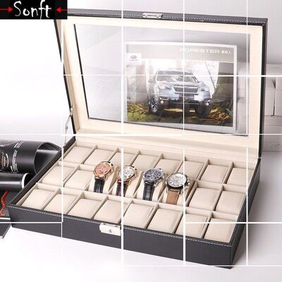 极速Clock Watches Jewelry Boxes CaseG Leather Watch Box Case