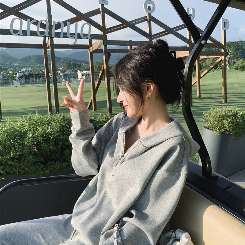 极速豆豆早安套头卫衣卫裤休闲套装女秋百搭宽R松直筒阔腿裤运动,女装/女士精品,时尚套装,淘宝优惠券,粉丝福利购,淘宝优惠卷