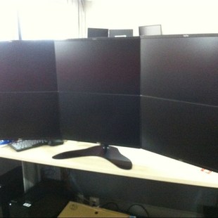 极速桌面六连屏电脑液晶显示器z支架 期货炒股拼接6个挂架底座不