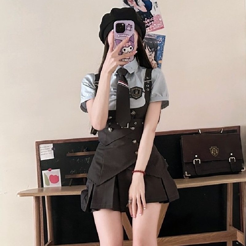 极速大尺码胖mm兔子警官美式学院风马甲衬衫百P褶裙女辣妹显瘦jk,女装/女士精品,大码套装,淘宝优惠券,粉丝福利购,淘宝优惠卷