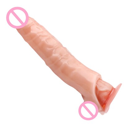 极速28cm Long Large Size  Penis ExtendeJr Condoms Reusable P