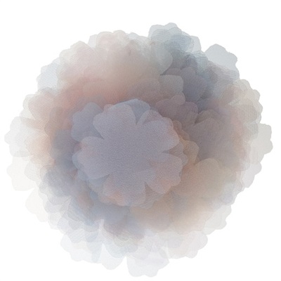 极速100pcs Tulle Chifsfon Flower Shape Embellishment for