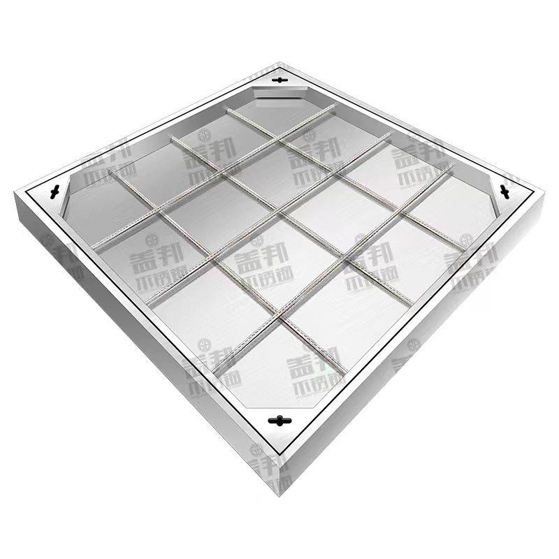 极速201不锈钢装饰井盖方形 雨水E污水下水道盖板市政道路美化厂