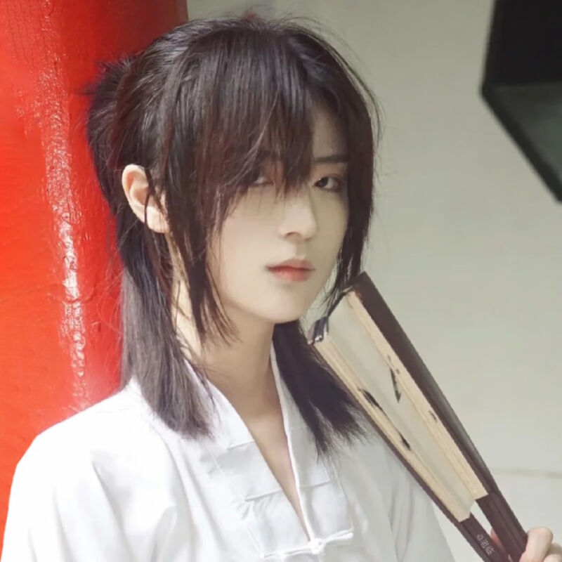 极速绿简堂日系狼尾假发假发女可扎款狼尾中长发鲻U鱼头日系中性