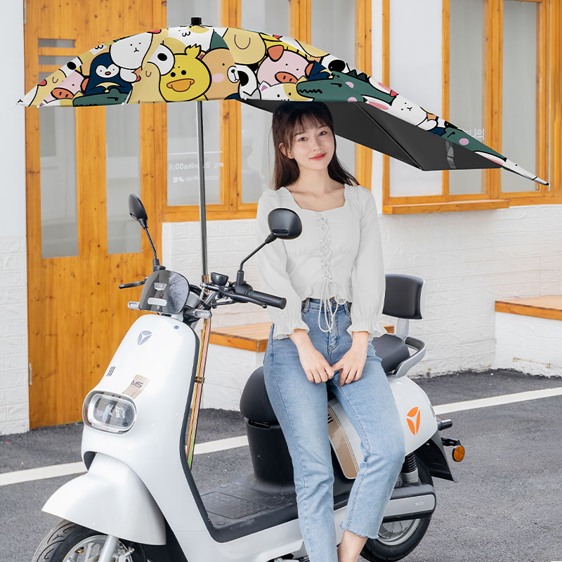 极速电动车雨伞遮阳伞新款u雨棚机车挡风罩防雨电动车遮雨棚雨篷