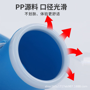 极速男式塑料小便壶老人夜t壶卧牀接尿壶男女用便器白色防漏陪护.