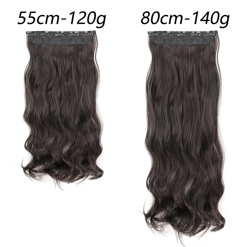 极速Syntchetic Long Wavy Hairstyles 5 Clip In Hair Extension