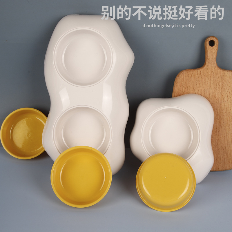 极速宠物碗喝水单碗双碗r猫碗食盆蛋黄防打翻狗碗猫咪水碗宠物猫