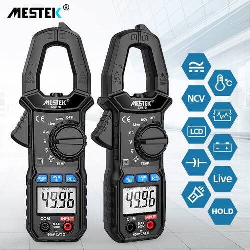 新品数字b钳形表高精度交直流钳流表多功能自动防烧万用电表CM87D