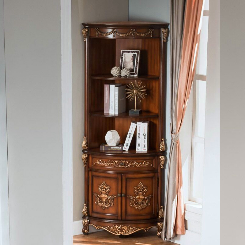 极速欧式角柜实木彩绘玄r关柜子墙角柜边柜雕花置物架客厅卧室高