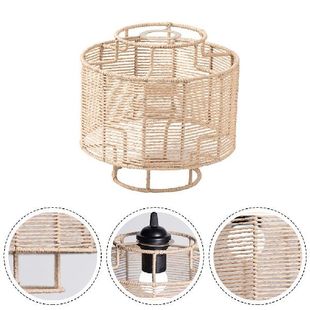 极速Rattan Pendant Lamp Shxade Woven Chandelier Lampshade