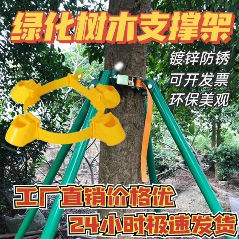极速钢管树c木支撑架园艺固定器园林防风大树支伸缩杆绿化苗木支