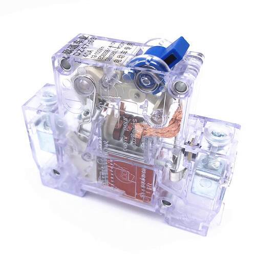 新品电动三轮车空气开关40A63A1P2P断路L器电源总闸双电路切换二