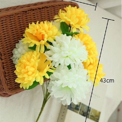 极速1 Boudquet Colorful Artificial Chrysanthemum Flowers Fak