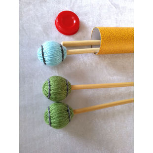 极速藤杆b马林巴槌钟琴颤音琴木琴琴锤水晶铜钵镲片琴槌槌筒黄色