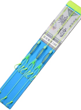 极速新型手竿鲢鳙弹簧三钩v钓组套装专用白鲢鱼钩弹簧钩绑好子线