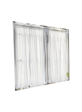 极速白色纱帘麦穗k纱短帘半帘免打孔门帘自粘简约飘窗厨房帘遮挡